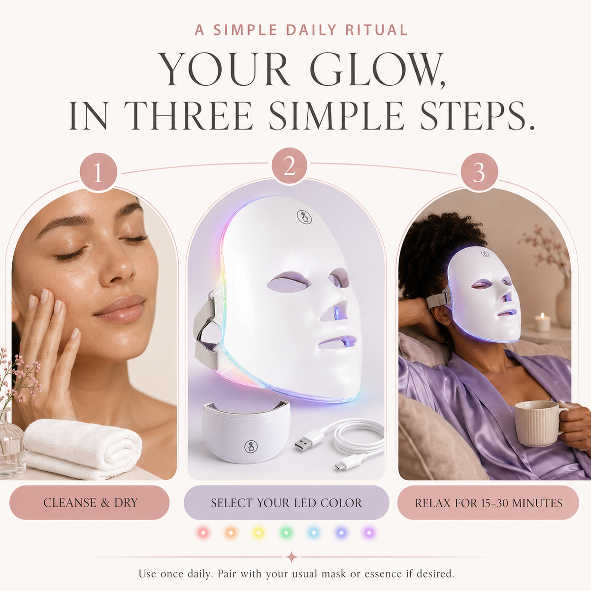 LumiGlow LED Face Mask