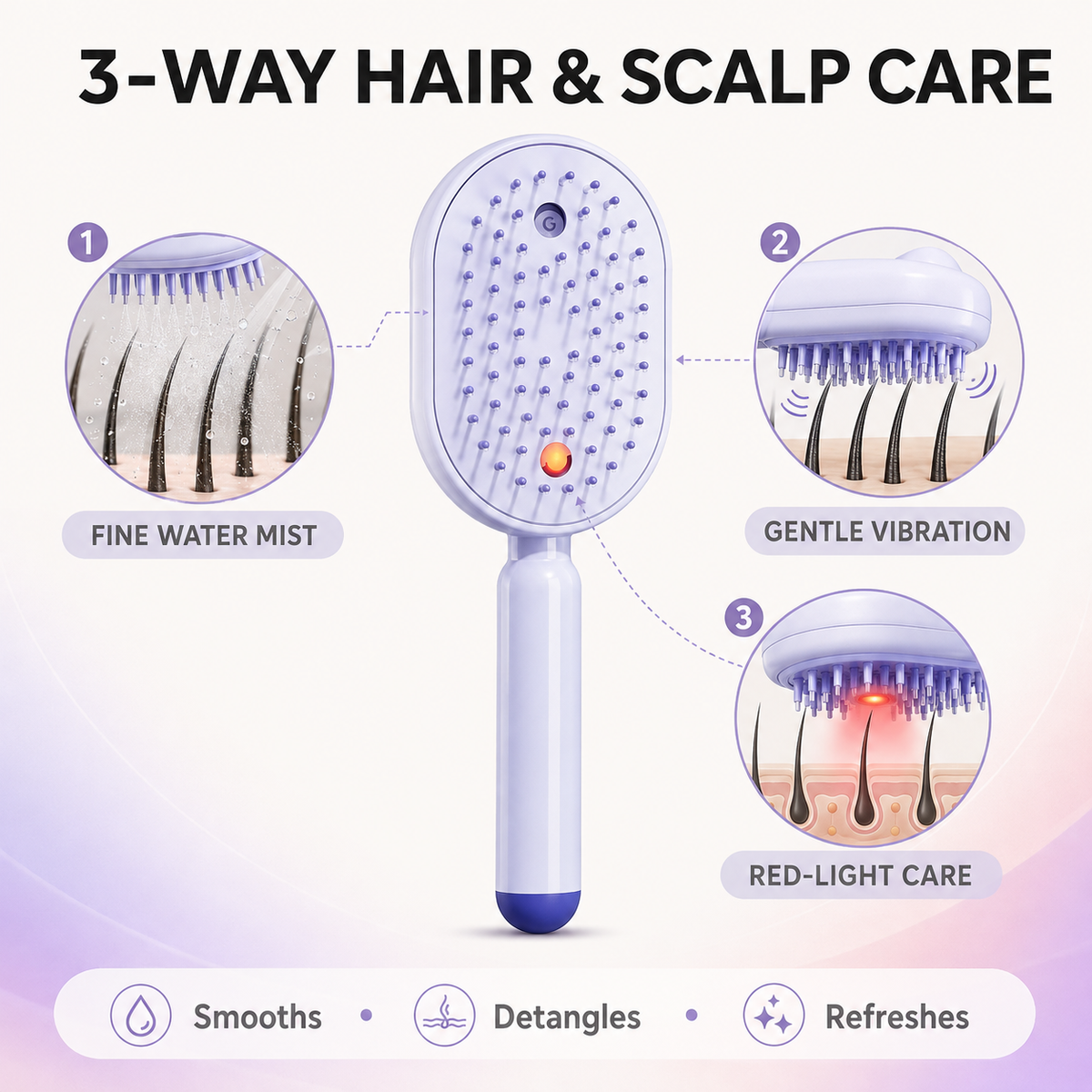 MistFlow Detangling Spray Brush