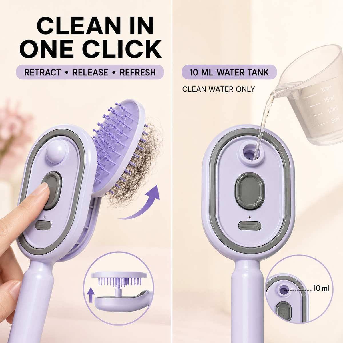 MistFlow Detangling Spray Brush